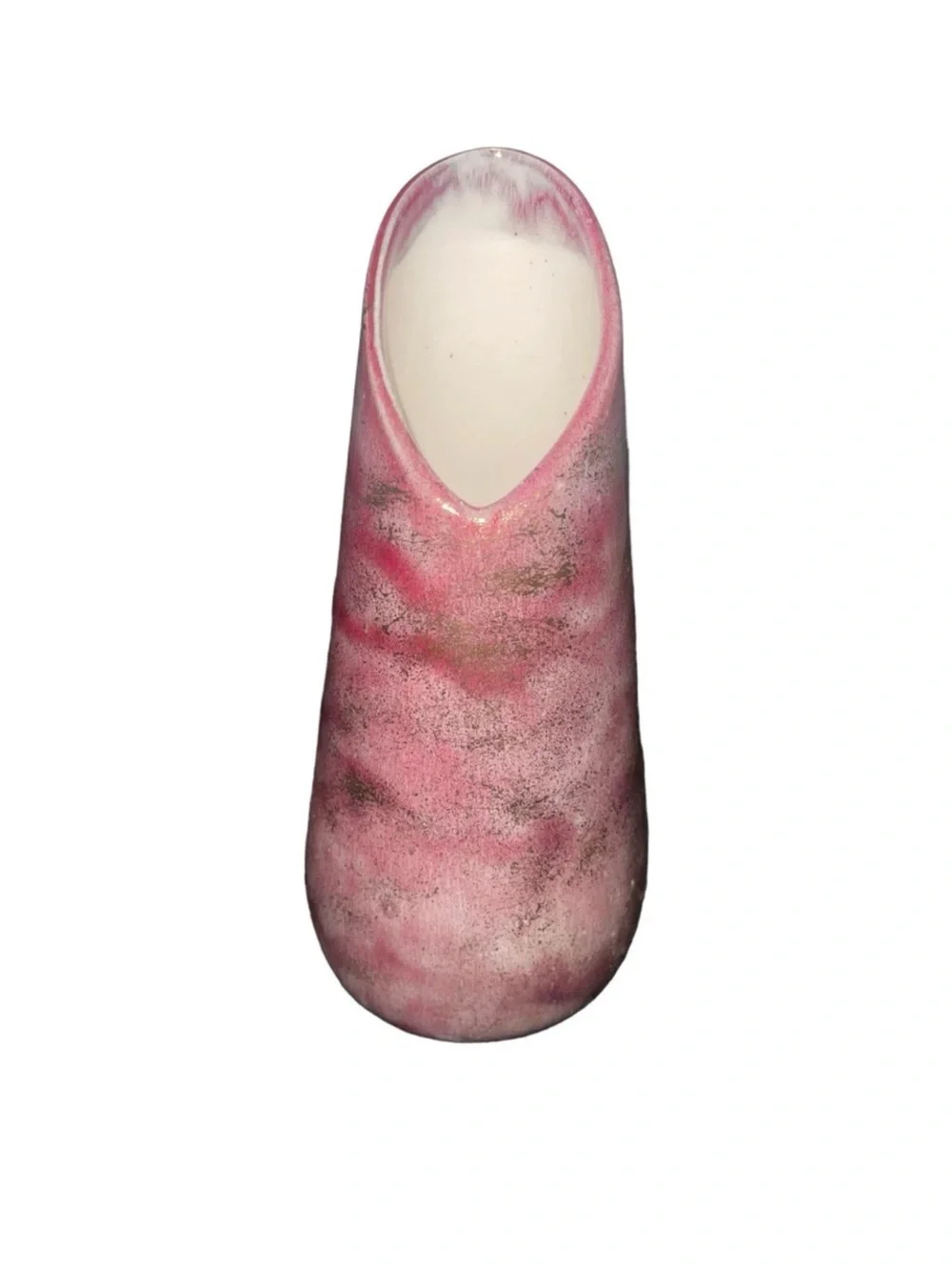 Vintage Mid Century Modern Hand Made Pottery 1960s Pink Purple - Picture 2 of 7